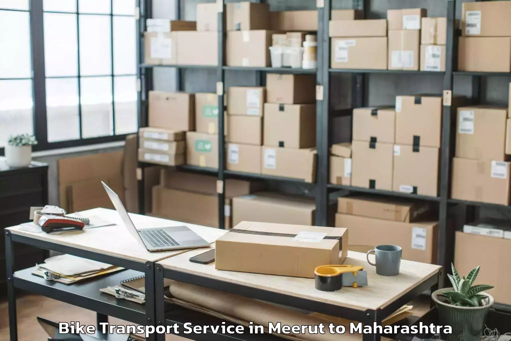 Top Meerut to Shrigonda Bike Transport Available